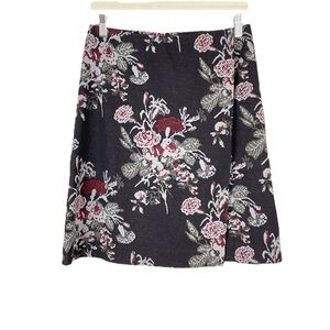 J. Jill Faux Wrap Floral Skirt Small
